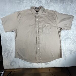 Jonathan Corey Mens 2XL Shirt Short Sleeve Button‎ Down Soft Luxury Twill Cotton